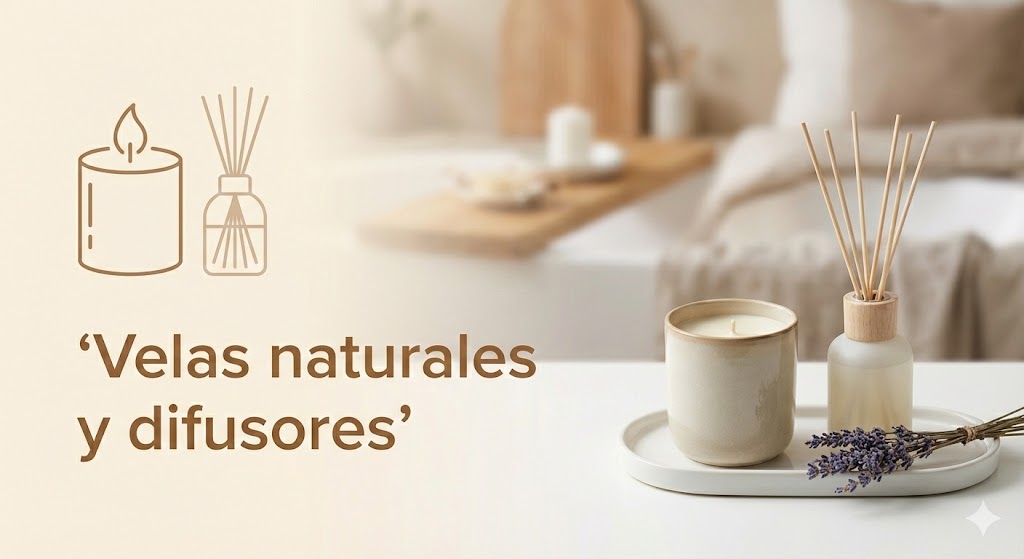 Velas naturales y difusores: cómo elegir opciones con menos humo en casa
