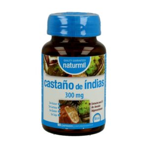 Castaño de Indias Naturmil 900 mg 90 comprimidos con extracto de Aesculus hippocastanum.