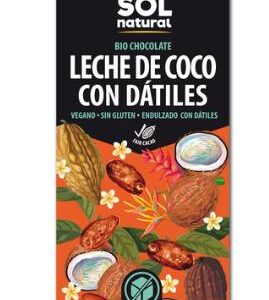 Chocolate Leche de Coco y Datiles 70gr Sol Natural