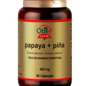 Papaya y Piña 90 cápsulas 400mg Obire