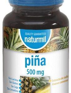Piña Naturmil 500 mg en cápsulas con extracto de tallo de Ananas comosus.