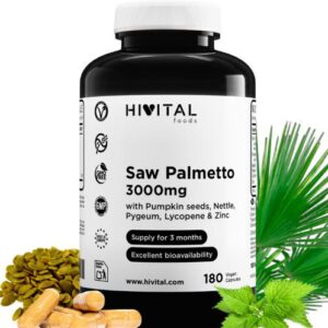 Saw palmetto 3000 mg 180 cápsulas  Hivital