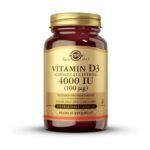 Vitamina D3 4000 IU 120 Cápsulas 100m Solgar