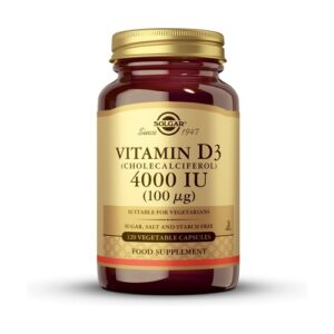 Vitamina D3 4000 IU 120 Cápsulas 100m Solgar