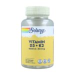 Vitamina D3 y K2 4000UI 120 Cápsulas Solaray