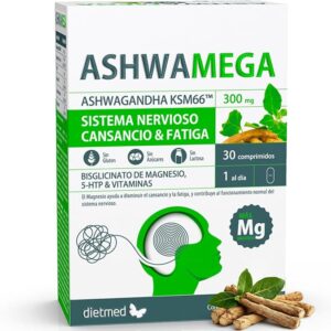 AshwaMega DietMed con ashwagandha KSM-66 y 5-HTP
